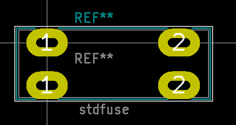 Standard fuse holder footprint