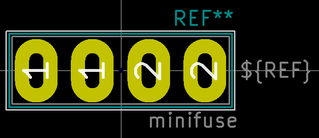 Mini fuse holder footprint