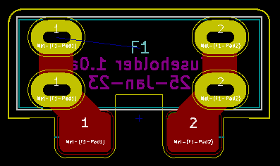 PCB for standard fuse holder