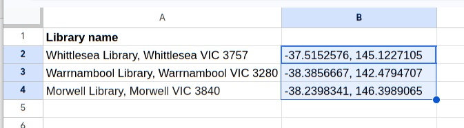 `GEOCODE` calls now made from many cells